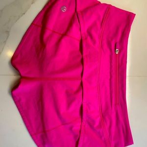 Size 2 sonic pink Lululemon speed up shorts in 2.5 inch length